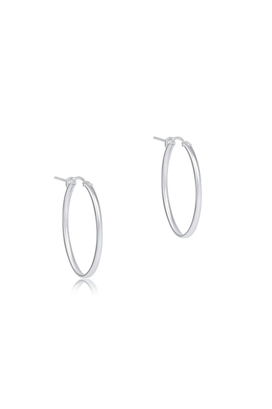 Enewton Oval Sterling 1" Hoop- Smooth