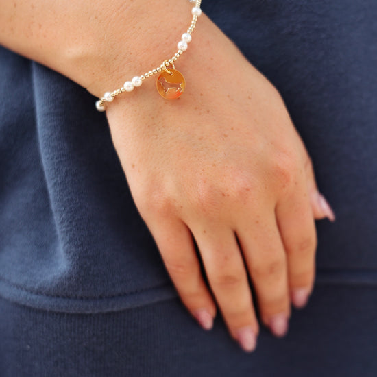 Enewton Pearl Hope Unwritten 4mm Bead Bracelet Bud the Dachshund Disc Seaside Florida 30A The Seaside Style