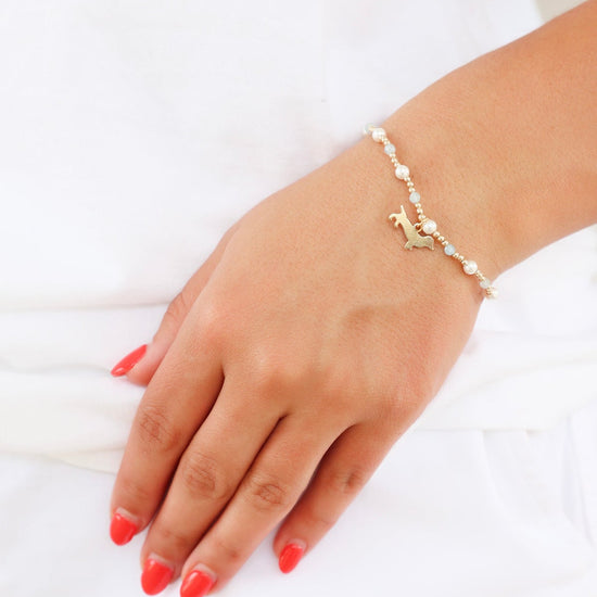 Enewton Pearl Sincerity Bud Charm Bracelet - Aquamarine