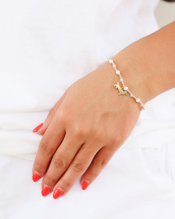 Enewton Pearl Sincerity Bud Charm Bracelet - Aquamarine