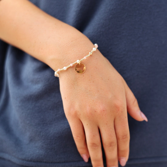 Enewton Pearl Sincerity Bud the Dachshund Disc Bracelet Pink Opal Seaside Florida 30A The Seaside Style