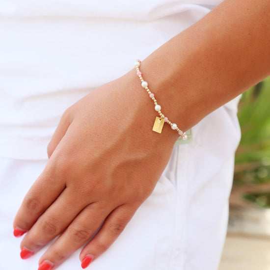 Enewton Pearl Sincerity Seaside Tag Bracelet - Pink Opal