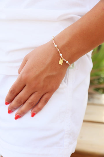 Enewton Pearl Sincerity Seaside Tag Bracelet - Pink Opal