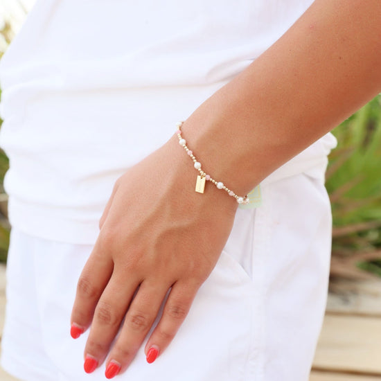Enewton Pearl Sincerity Seaside Tag Bracelet - Pink Opal