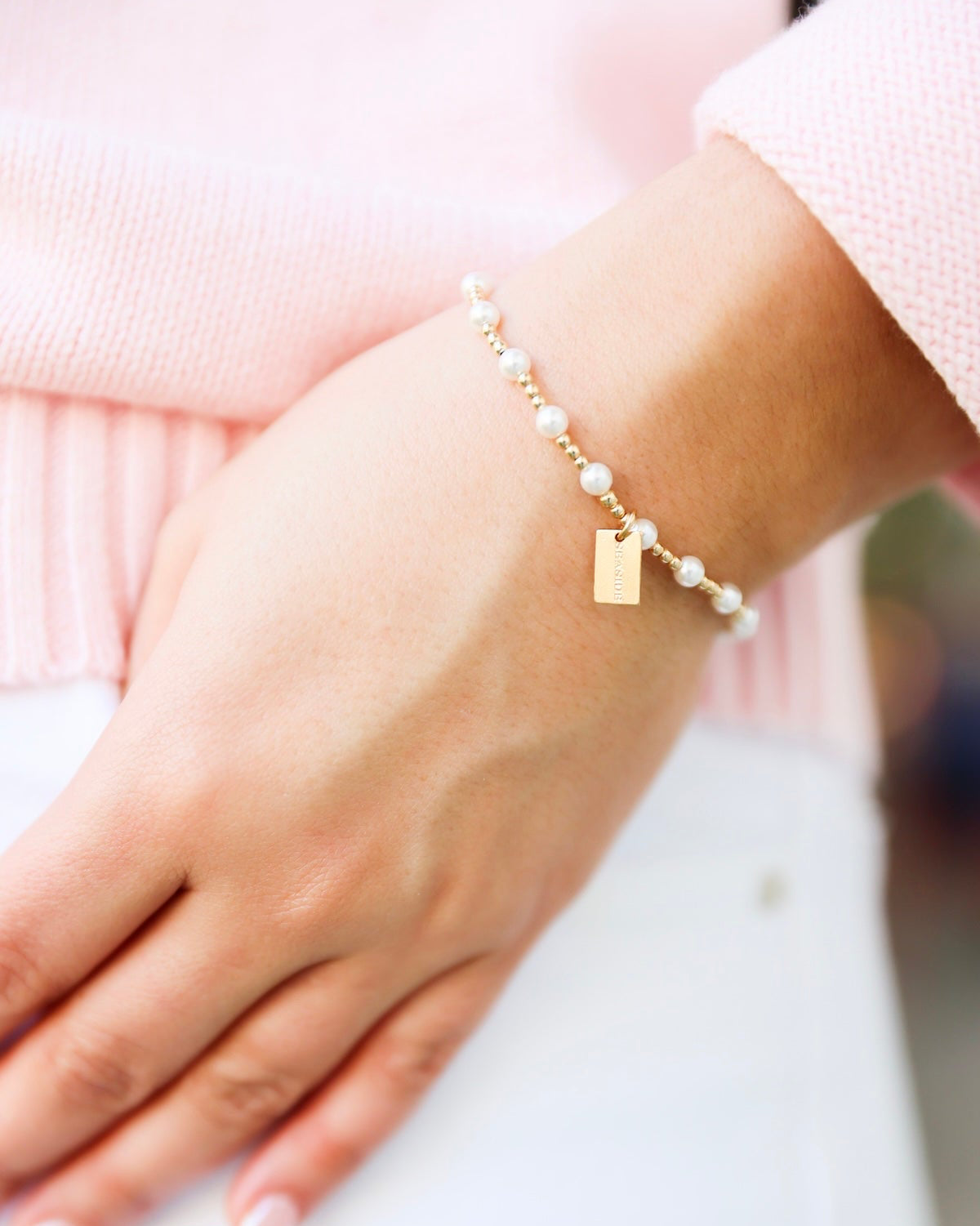 Enewton Pearl Sincerity Seaside Tag Bracelet - Gold