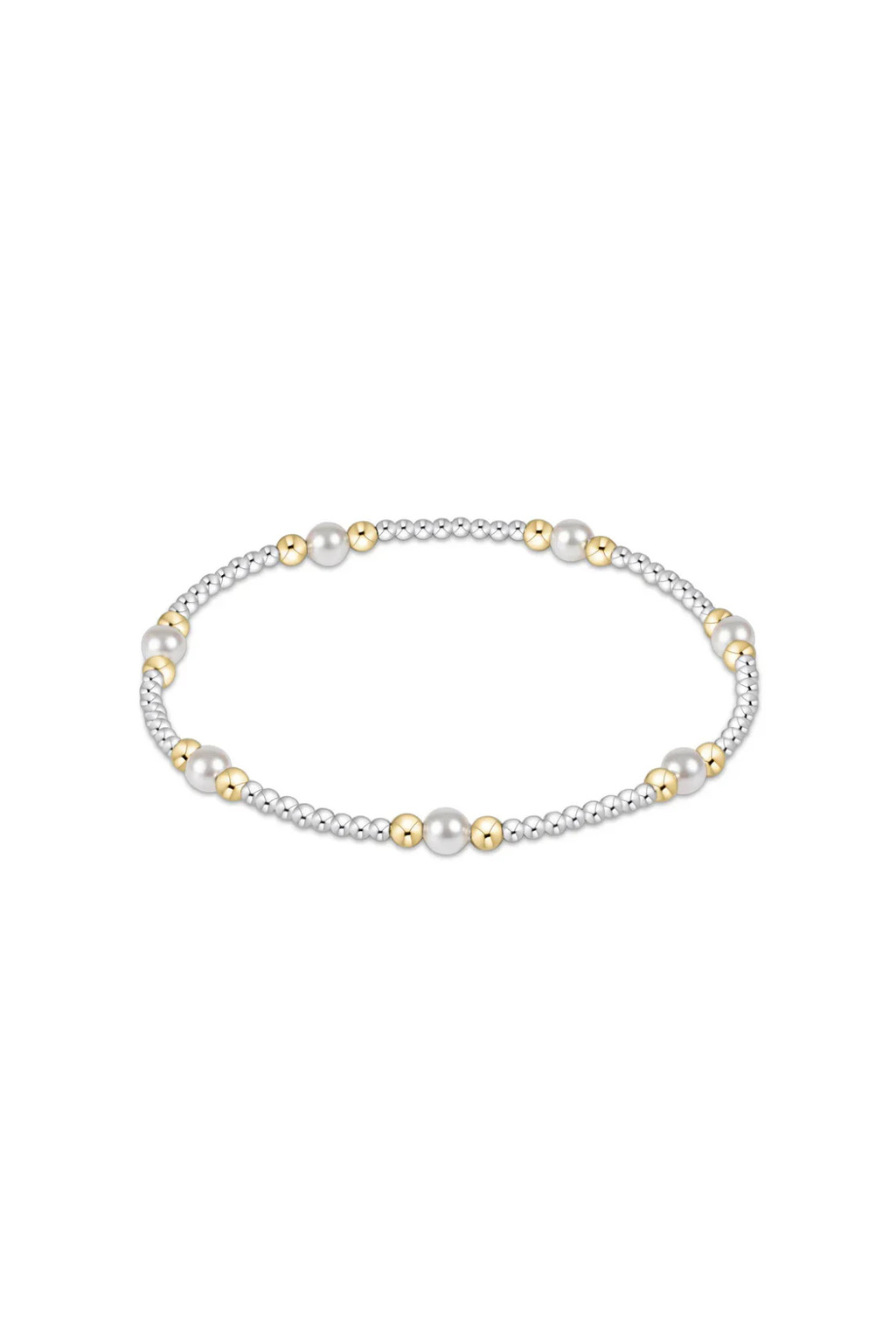 Enewton Purpose Pearl 4mm Bead Bracelet - Mixed Metal