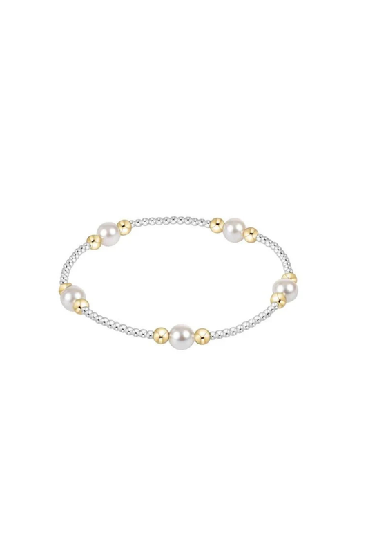 Enewton Purpose Pearl 6mm Bead Bracelet - Mixed Metal