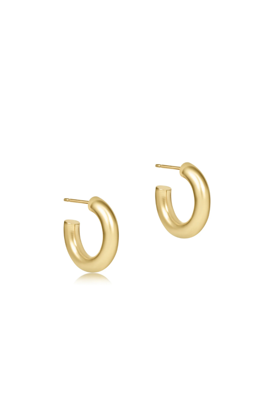 Enewton Round Gold 0.5" Post Hoop - 4mm - Smooth