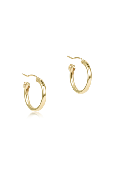 Enewton Round Gold 0.5" Hoop - Smooth