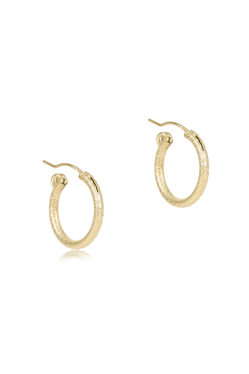 Enewton Round Gold 0.5" Hoop - Textured