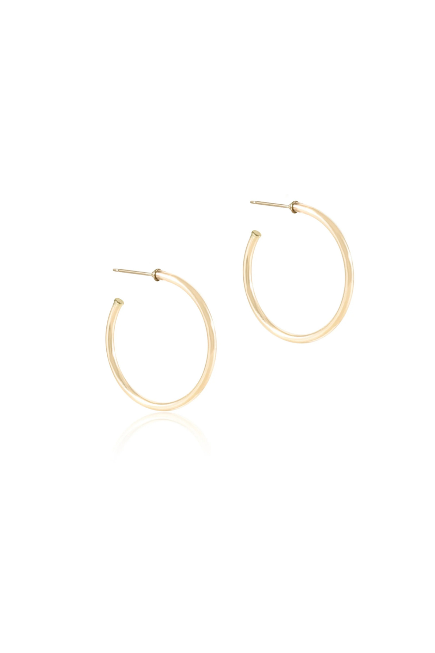 Enewton Round Gold 1.25" Post Hoop - 2mm - Smooth