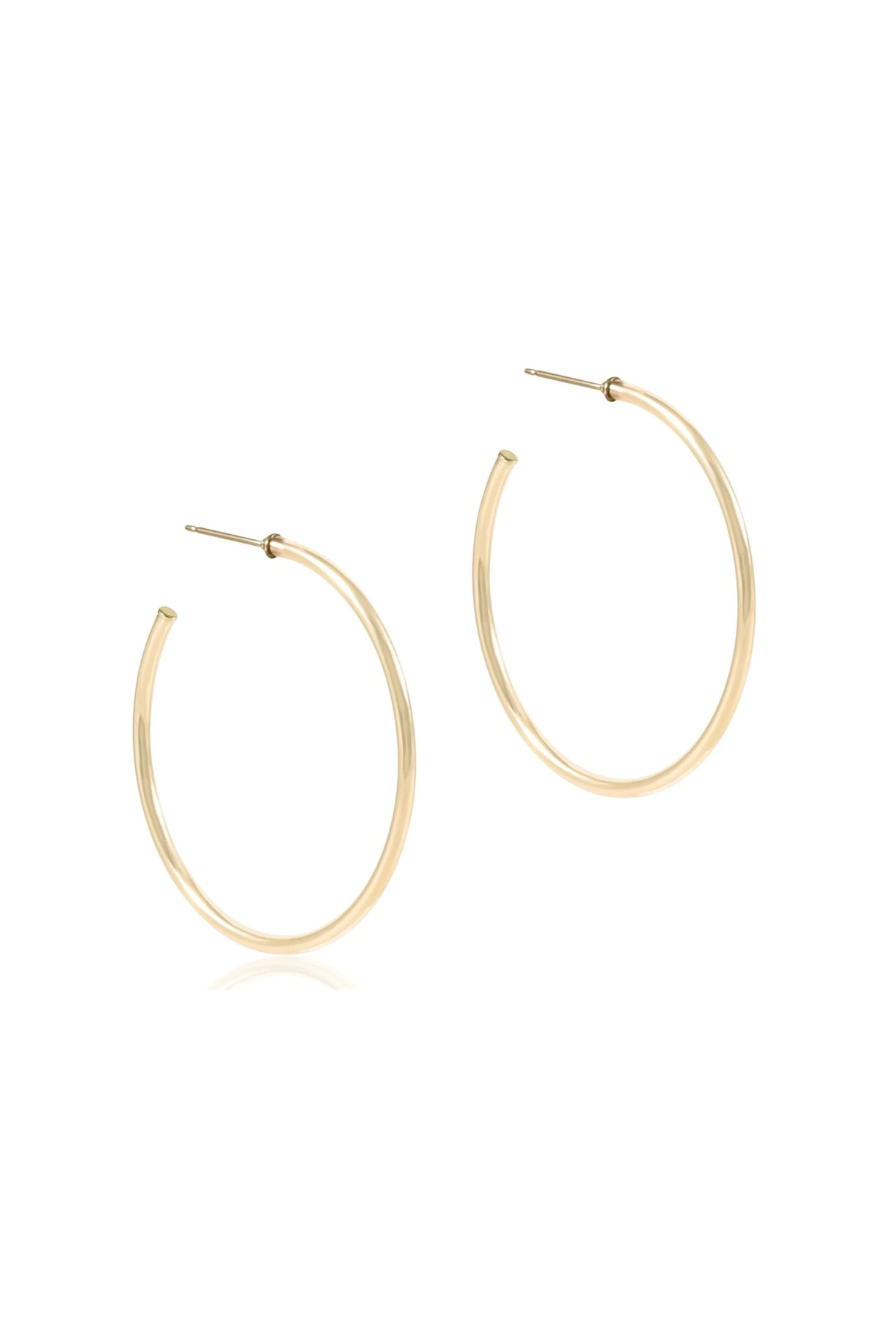 Enewton Round Gold 1.75" Post Hoop - 2mm - Smooth