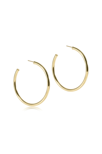Enewton Round Gold 2" Post Hoop - 3mm - Smooth