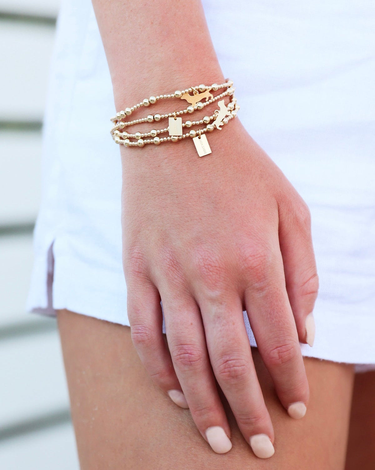 Enewton Seaside Sincerity Pattern 4mm Bead Bracelet - Gold The Seaside Style