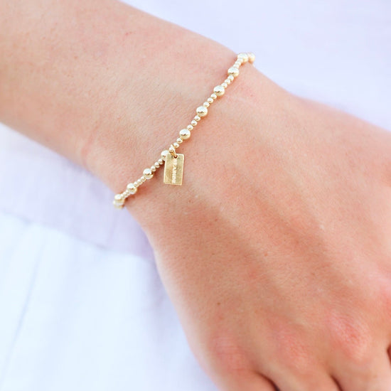 Enewton Seaside Sincerity Pattern 4mm Bead Bracelet - Gold The Seaside Style 