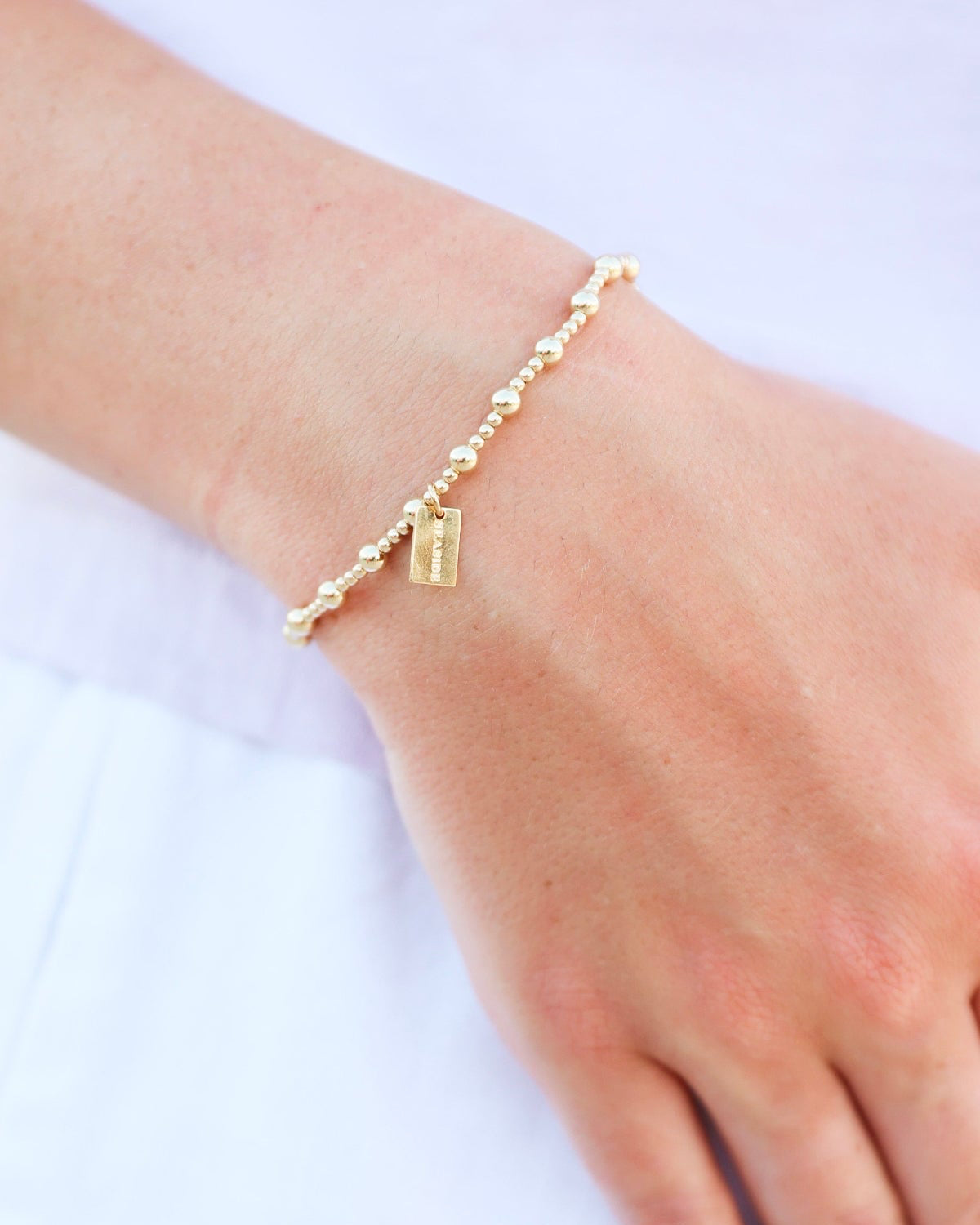 Enewton Seaside Sincerity Pattern 4mm Bead Bracelet - Gold The Seaside Style 