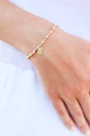 Enewton Seaside Sincerity Pattern 4mm Bead Bracelet - Gold The Seaside Style 