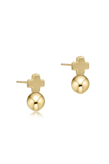 Enewton Signature Cross Gold Stud - Gold