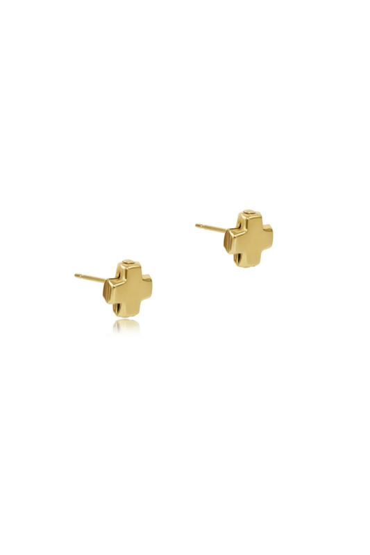 Enewton Signature Cross Gold Stud- Gold