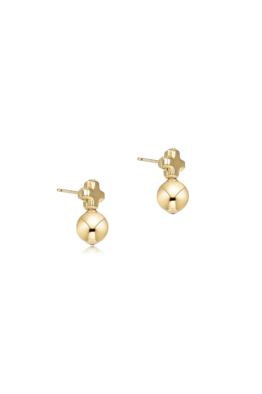 Enewton Signature Cross Small Gold Stud - Classic Gold