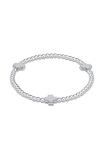 Enewton Signature Cross Sterling Pattern 3mm Bead Bracelet - Sterling