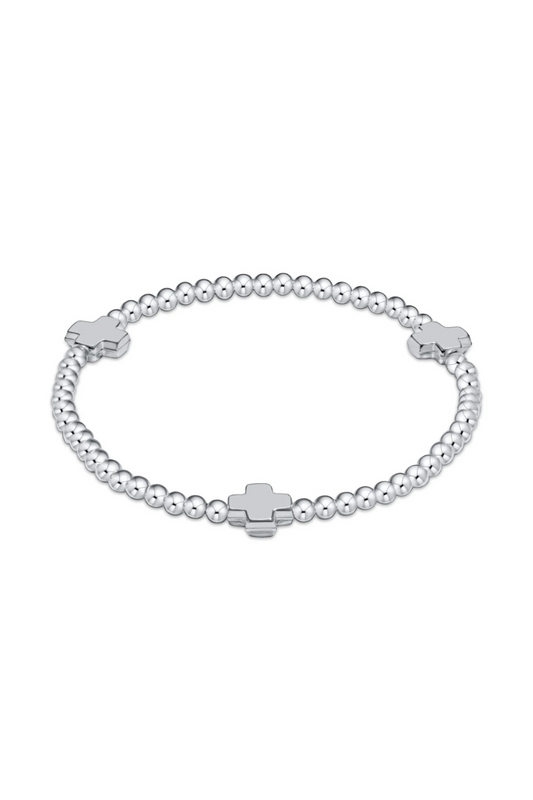 Enewton Signature Cross Sterling Pattern 3mm Bead Bracelet - Sterling