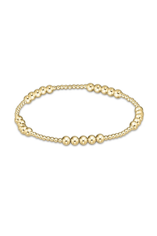 Enewton Classic Blissful Pattern 2mm Bead Bracelet - 4mm Gold
