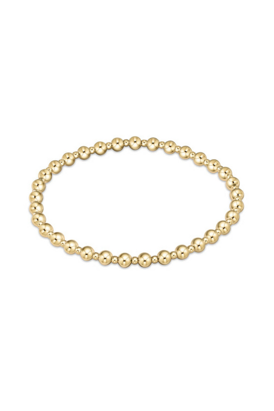 Enewton Classic Grateful Pattern 4mm Bead Bracelet - Gold