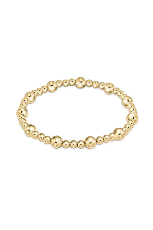 Enewton Classic Sincerity Pattern 6mm Bead Bracelet - Gold