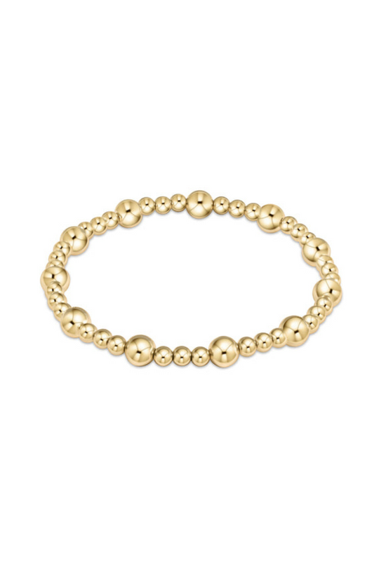 Enewton Classic Sincerity Pattern 6mm Bead Bracelet - Gold