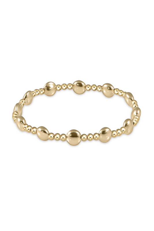 Enewton Honesty Gold Sincerity Pattern 6mm Bead Bracelet - Gold