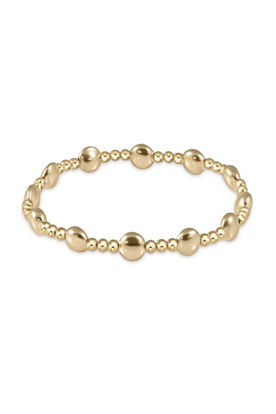 Enewton Honesty Gold Sincerity Pattern 6mm Bead Bracelet - Gold