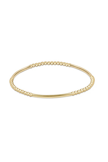 Enewton Bliss Bar Gold Pattern 2.5mm Bead Bracelet - Gold