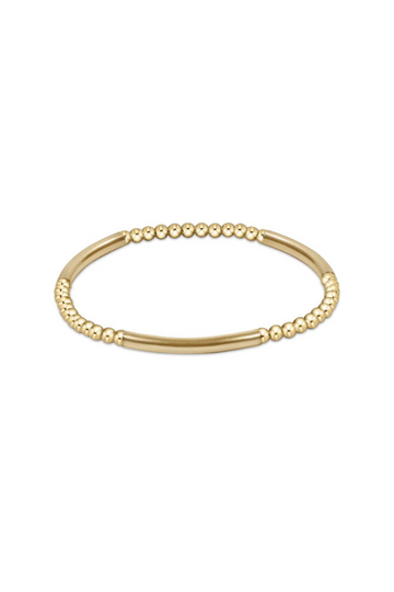 Enewton Bliss Bar Gold Pattern 3mm Bead Bracelet - Gold