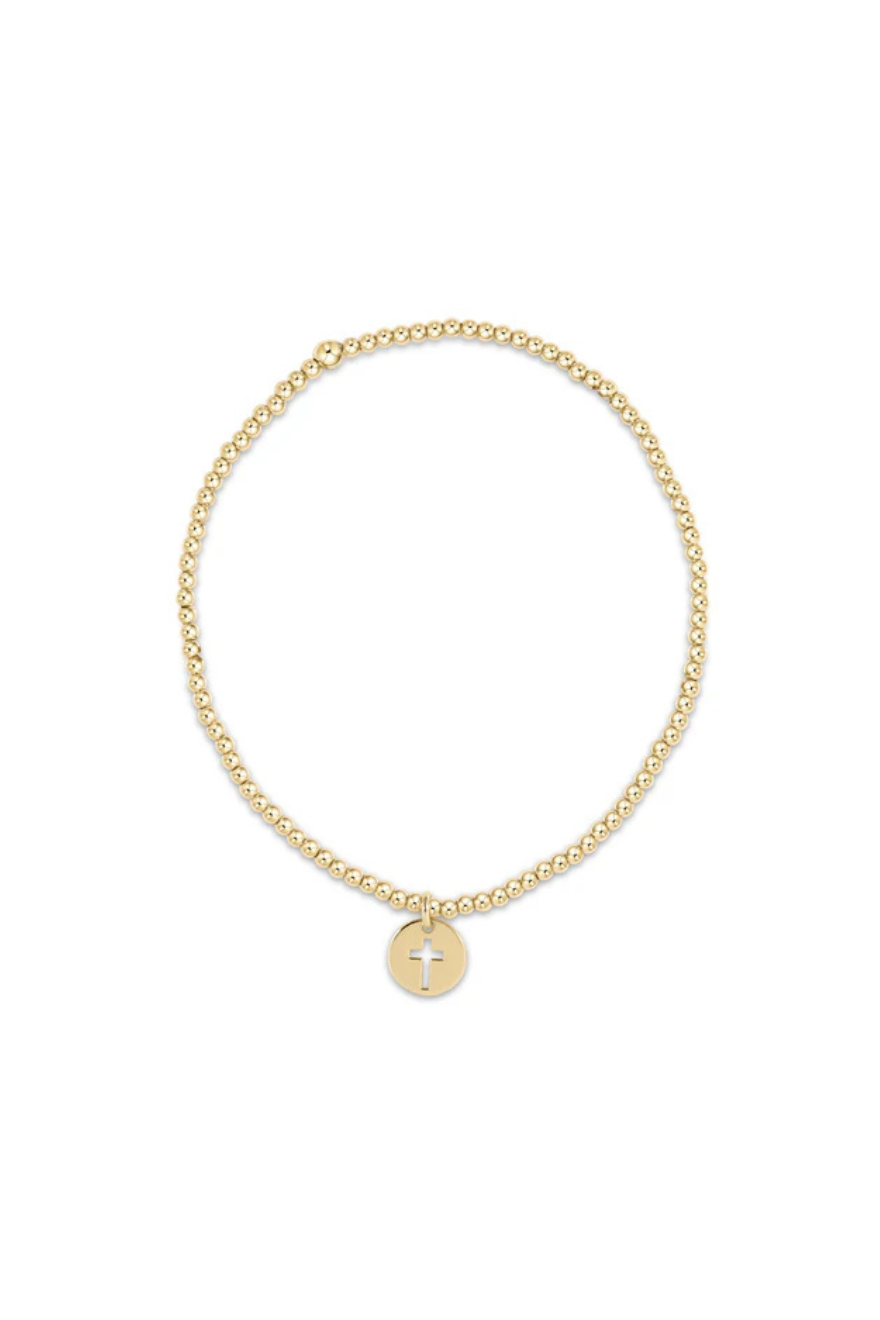 Enewton Classic Gold 2mm Bead Bracelet - Blessed Small Gold Disc