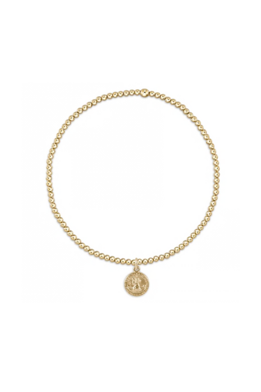 Enewton Classic Gold 2mm Bead Bracelet - Protection Small Gold Disc