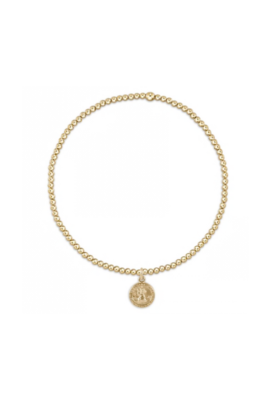 Enewton Classic Gold 2mm Bead Bracelet - Protection Small Gold Disc