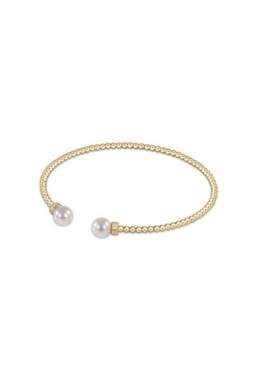 Enewton Classic Gold 2mm Bead Cuff - Pearl