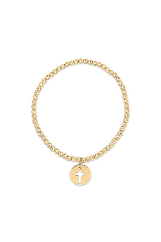Enewton Classic Gold 3mm Bead Bracelet - Blessed Disc