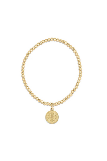 Enewton Classic Gold 3mm Bead Bracelet - Blessing Gold Disc