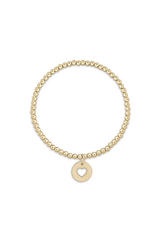 Enewton Classic Gold 3mm Bead Bracelet - Love Gold Disc