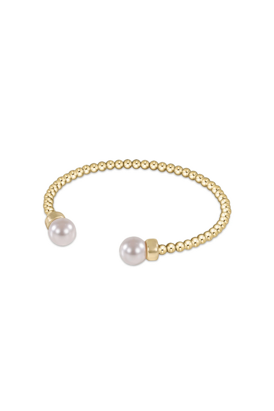 Enewton Classic Gold 3mm Bead Cuff - Pearl