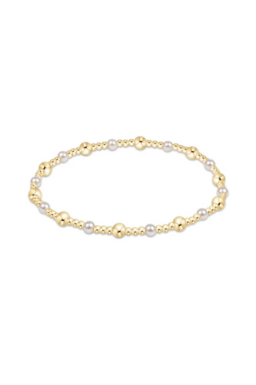 Enewton Classic Gold Sincerity Pattern 4mm Bead Bracelet - Pearl