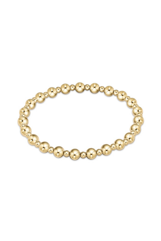 Enewton Classic Grateful Pattern 5mm Bead Bracelet - Gold