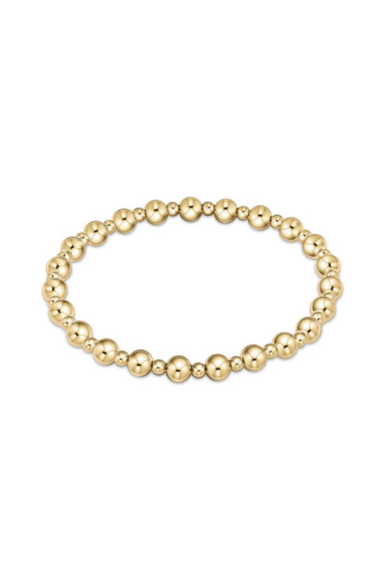 Enewton Classic Grateful Pattern 5mm Bead Bracelet - Gold