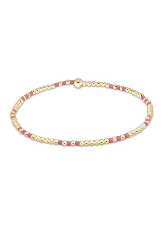 Enewton Hope Joy Pattern 2mm Bead Bracelet - Bright Pink
