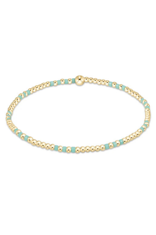 Enewton Hope Joy Pattern 2mm Bead Bracelet - Mint