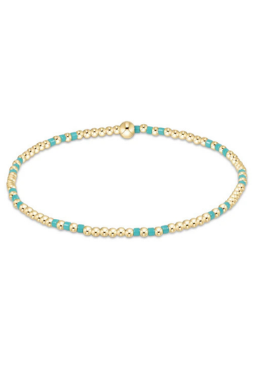 Enewton Hope Joy Pattern 2mm Bead Bracelet - Turquoise