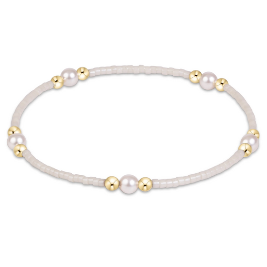 Enewton hope purpose pearl bracelet - milkshake cabana the seaside style 30a white 