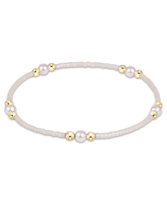 Enewton hope purpose pearl bracelet - milkshake cabana the seaside style 30a white 